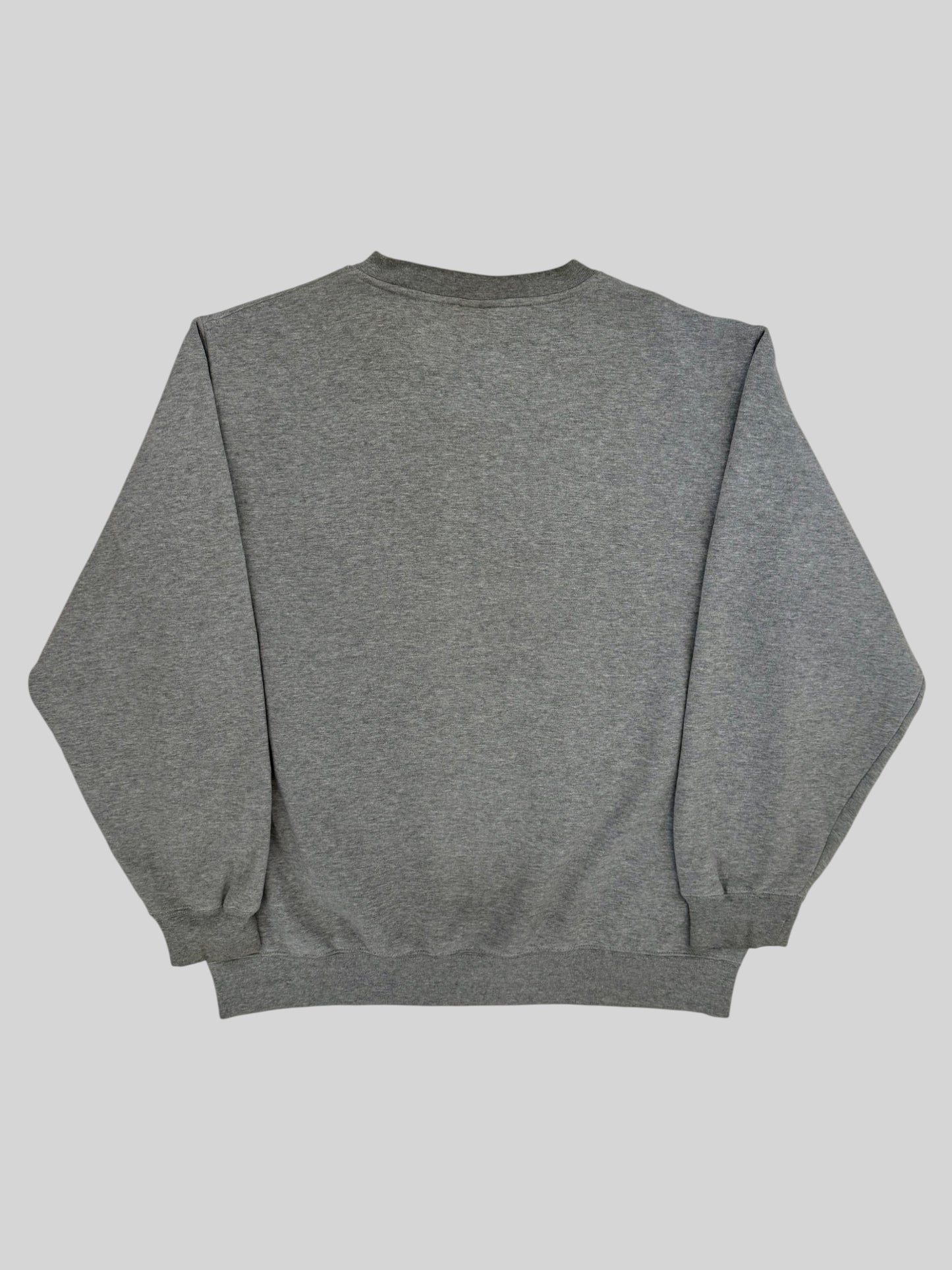 Vintage 1990s Stussy Graphic Print Pullover Sweatshirt Light Grey Large