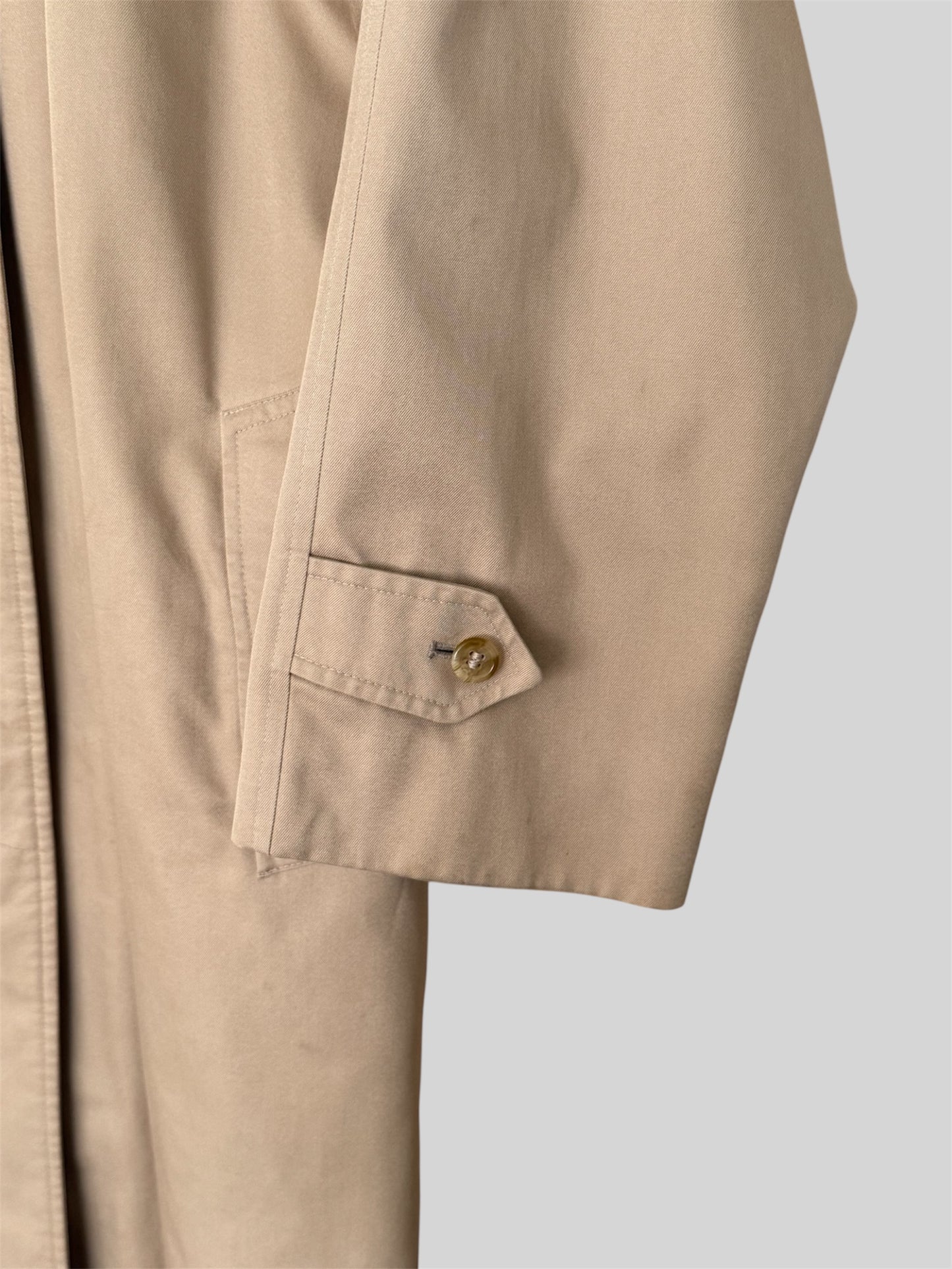 Vintage Burberry Women’s Regular Fit Full Length Trench Coat Beige Size 14 Long