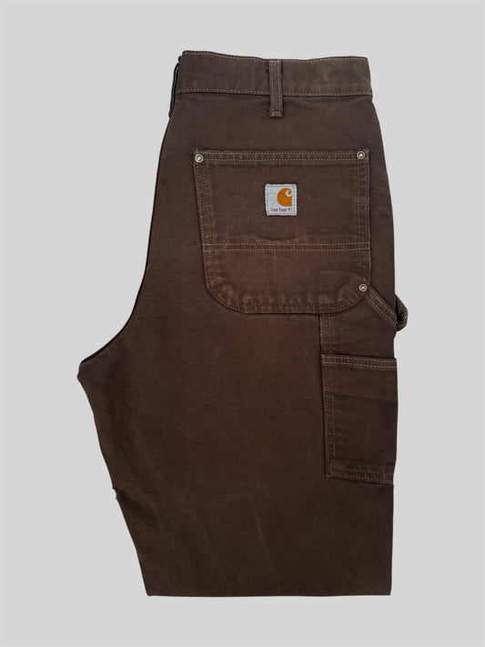 Vintage Carhartt 2011 Double Knee Carpenter Jeans B01 BRN W32 L32 Made In USA