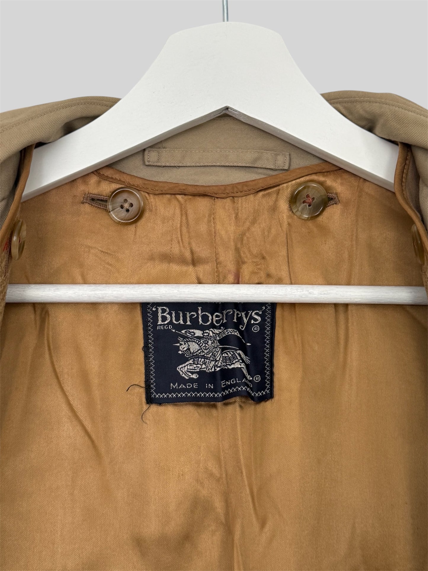 Rare Vintage Burberry Women’s Relaxed Fit Trench Coat & Inner Lining Size 8 Long
