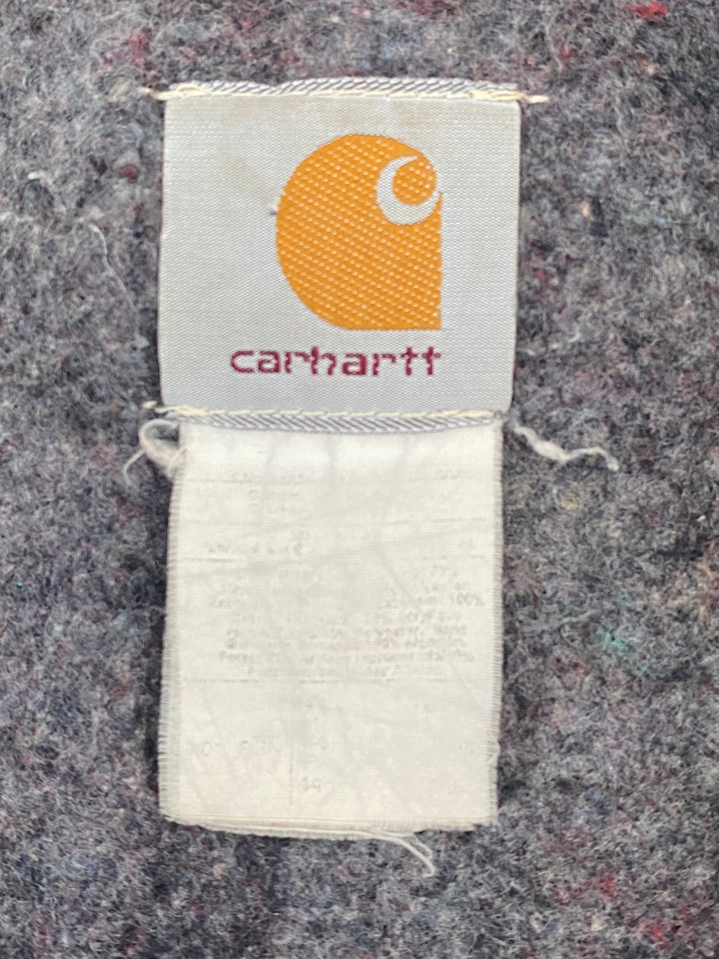 Vintage Carhartt Blanket Lined Embroidered Detroit Jacket J01 BRN Beige Medium