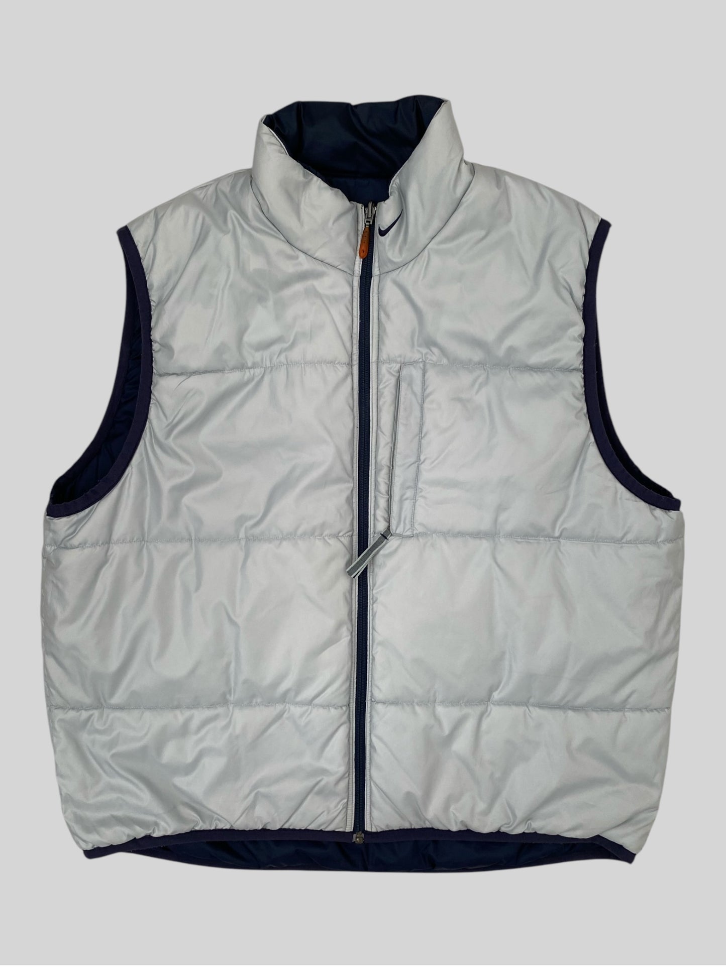 Vintage Nike Reversible Bodywarmer Gilet Navy X-Large