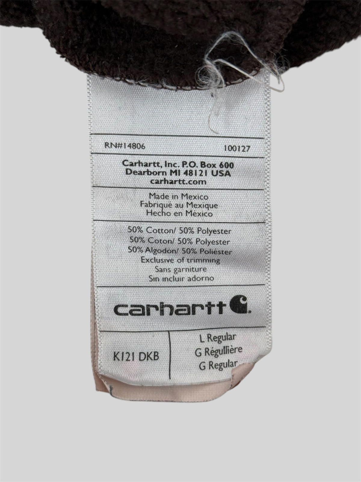 Modern Original Carhartt 2016 Embroidered Pullover Hoodie K121 DKB Brown Large