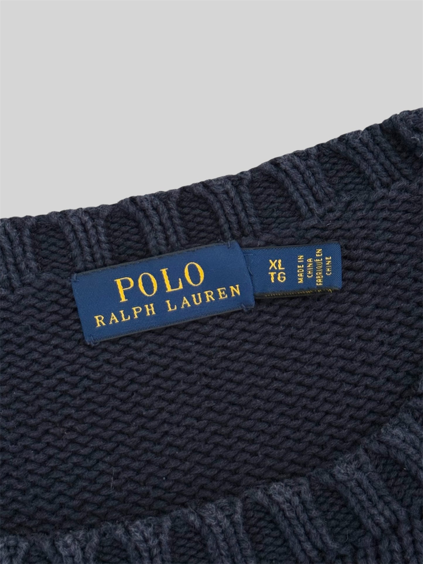 Authentic Polo Ralph Lauren USA Knitted Pullover Jumper Navy X-Large