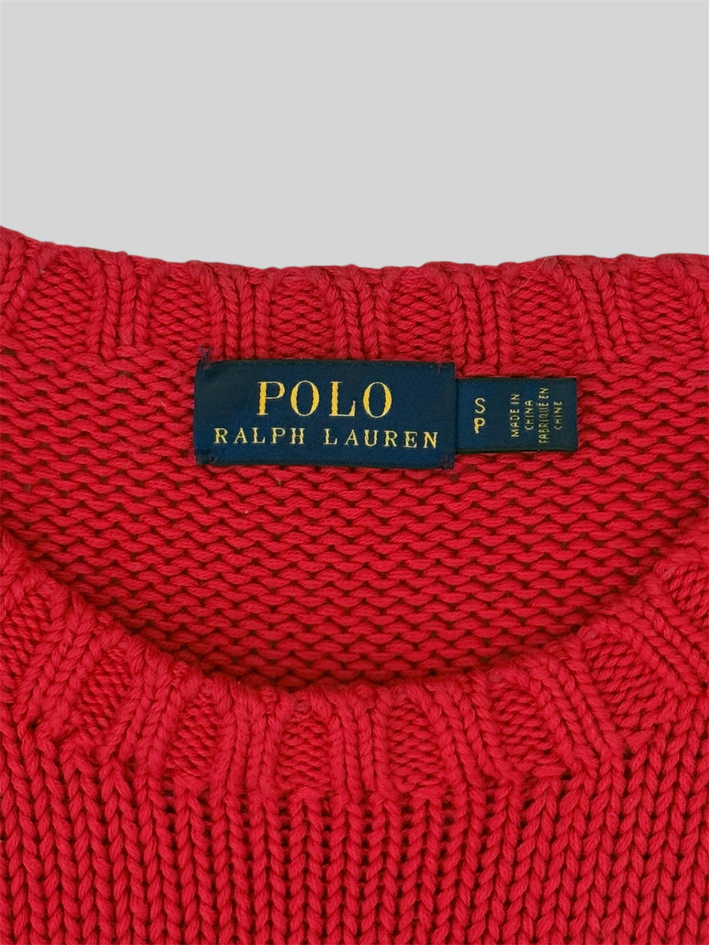 Authentic Polo Ralph Lauren USA Knitted Jumper Red Small £325RRP