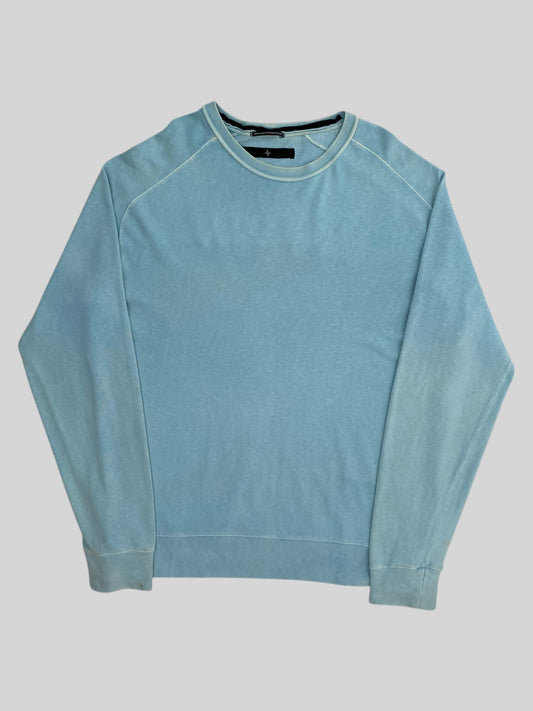Authentic Stone Island Denim 2004 Pullover Sweatshirt Light Blue X-Large