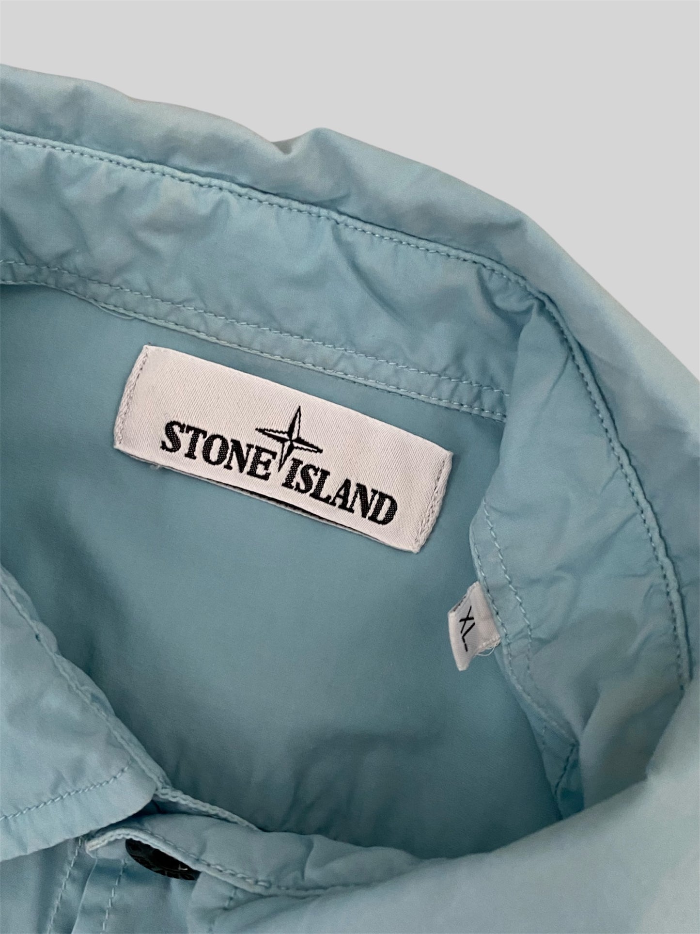 Authentic Stone island 2017 Button Up Overshirt Jacket Blue X-Large