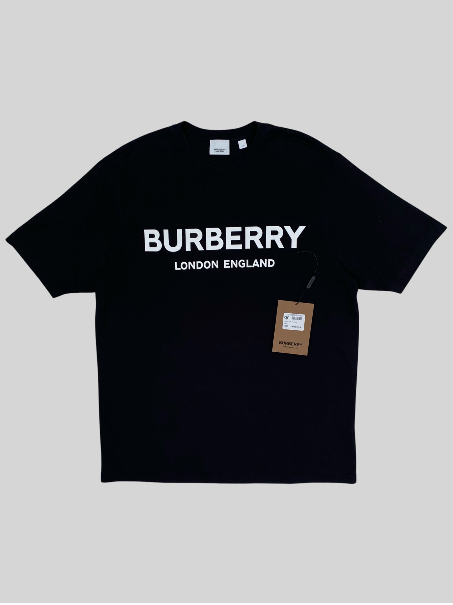 Burberry Men’s Black Logo Print T Shirt Medium £249RRP