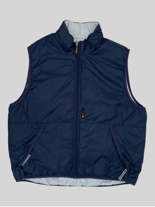 Vintage Nike Reversible Bodywarmer Gilet Navy X-Large