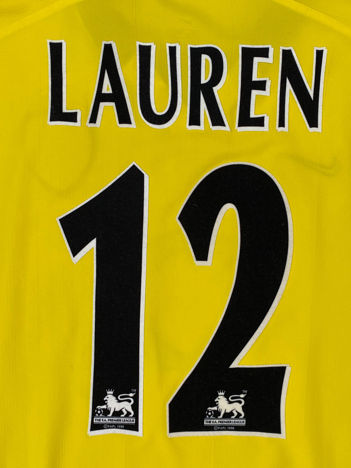 Arsenal 2003/2004 Nike Away Shirt “Lauren 12” Yellow Large