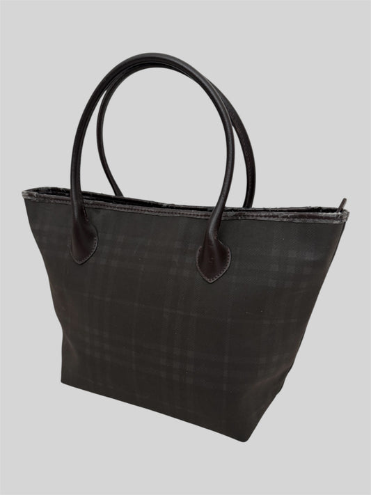 Vintage Burberry 2000s Nova Check Women’s Medium Shoulder Travel Handbag Brown