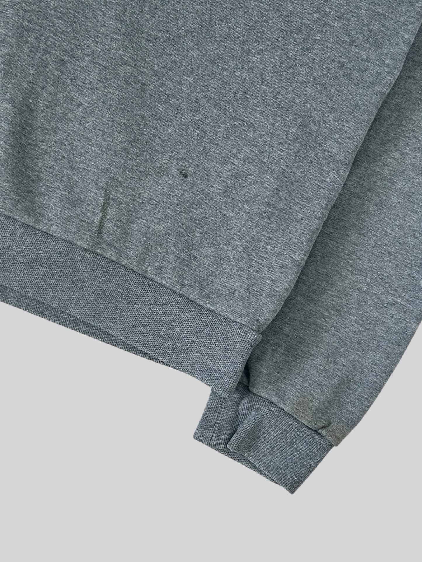Vintage Burberry Sport Spellout Full Zip Active Hoodie Light Grey Large