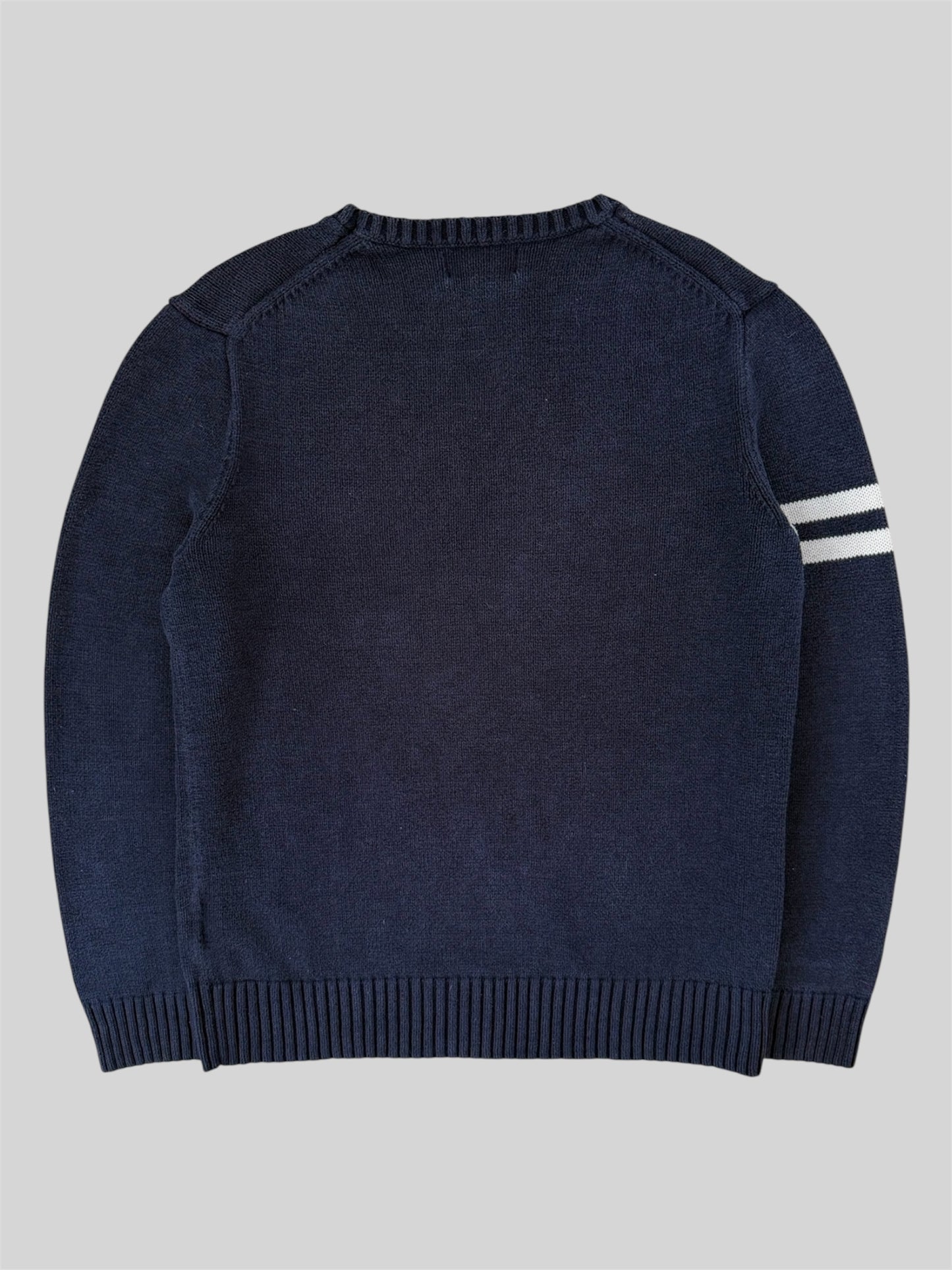 Authentic Polo Ralph Lauren Bear Knitted Pullover Jumper Navy Kids XL (18-20)