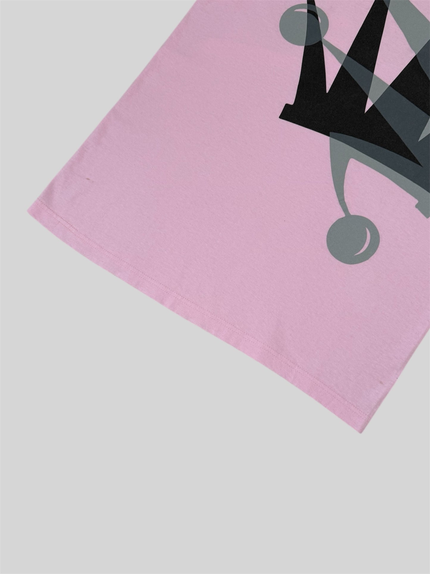Vintage Stussy Spellout Folded Graphic Print T Shirt Pink Medium