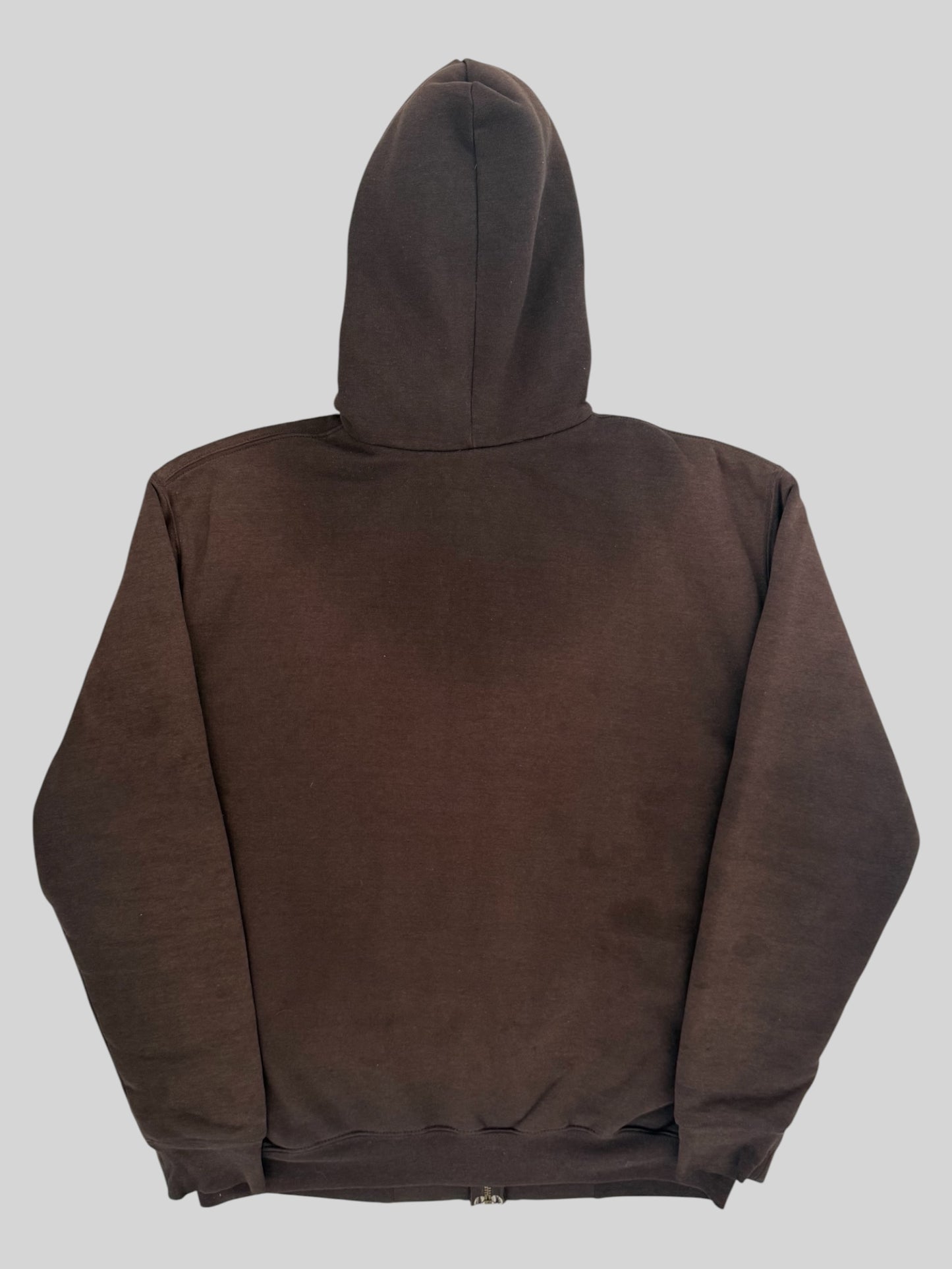 Vintage 1990s Carhartt Quilted Lined Full Zip Faded Hoodie Brown Medium