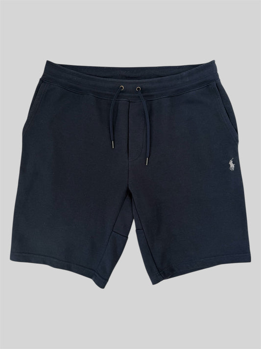 Polo Ralph Lauren Embroidered Double Knit Fleece Jersey Shorts Navy Medium