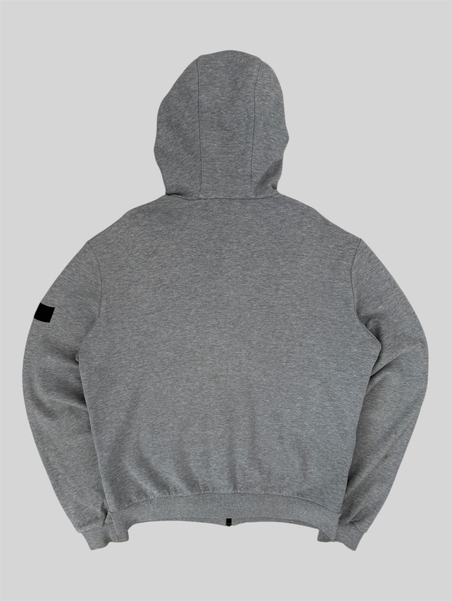 Vintage Burberry Sport Spellout Full Zip Active Hoodie Light Grey Medium