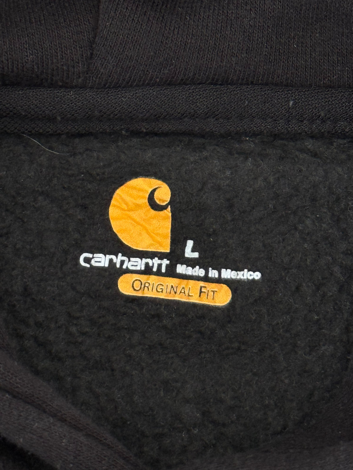 Modern Carhartt Embroidered Hoodie K121 BLK Black Large