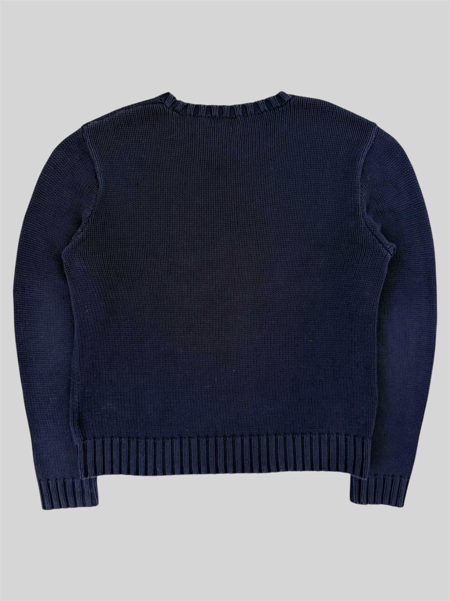 Authentic Polo Ralph Lauren USA Knitted Pullover Jumper Navy X-Large