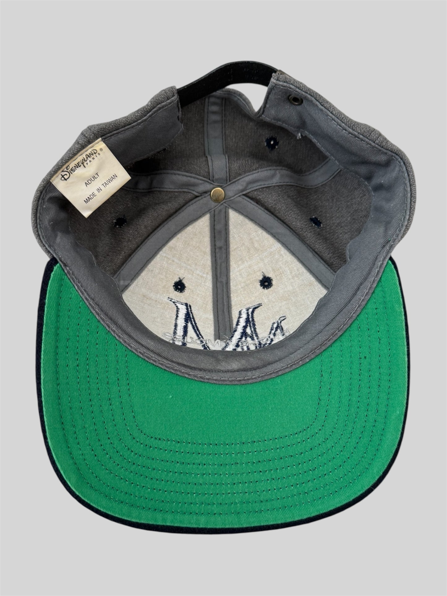 Vintage 90s Disneyland Paris Mikey Mouse Baseball Cap Grey Adults One Size