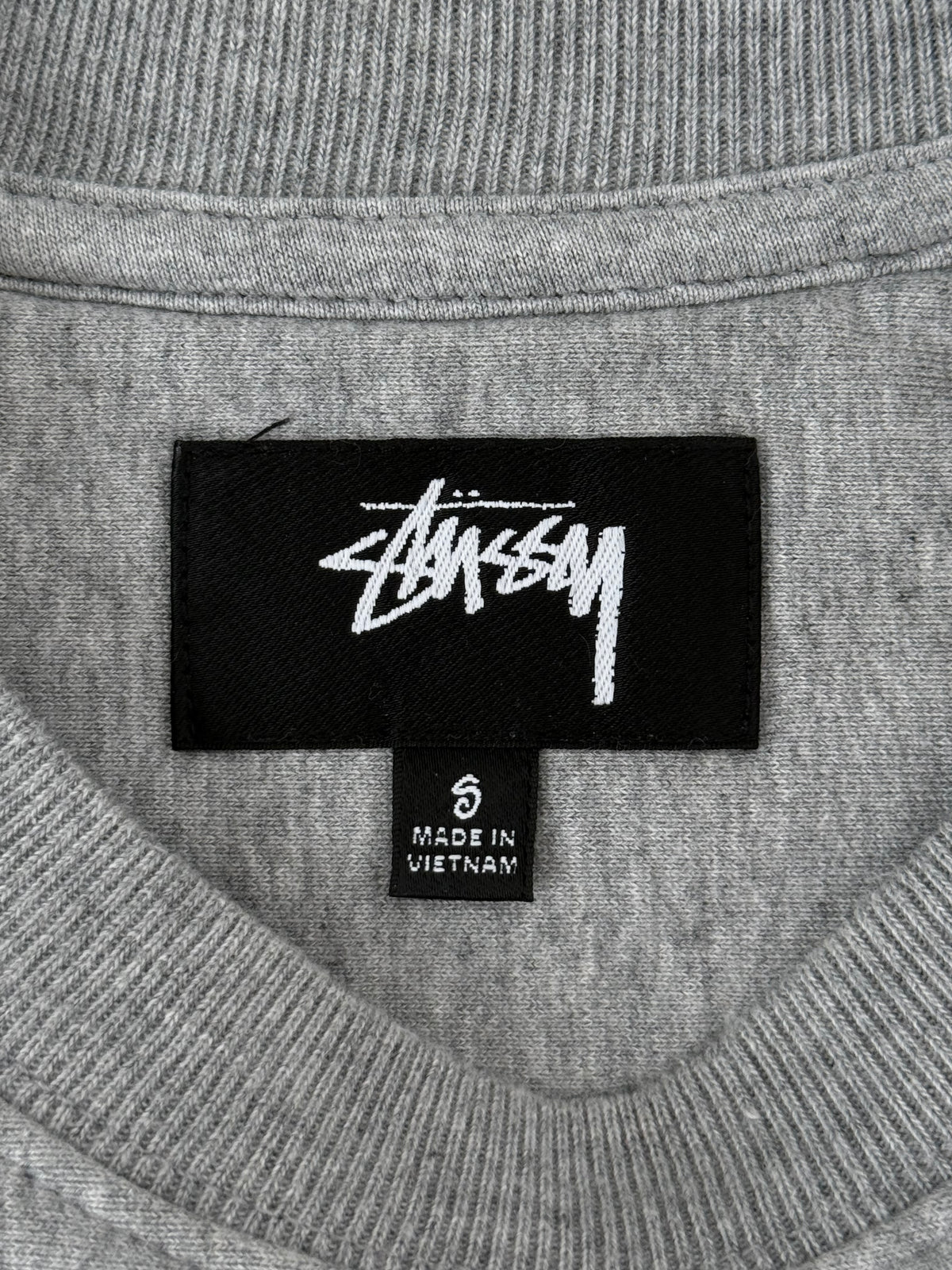 Modern Stussy Sport Embroidered Pullover Sweatshirt Light Grey Small