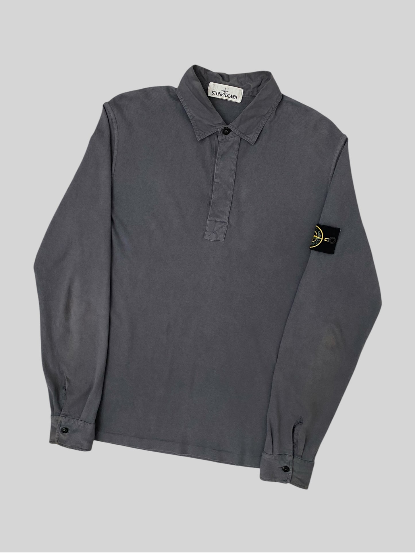 Authentic Stone Island 2014 Button Up Long Sleeve Shirt Grey Medium