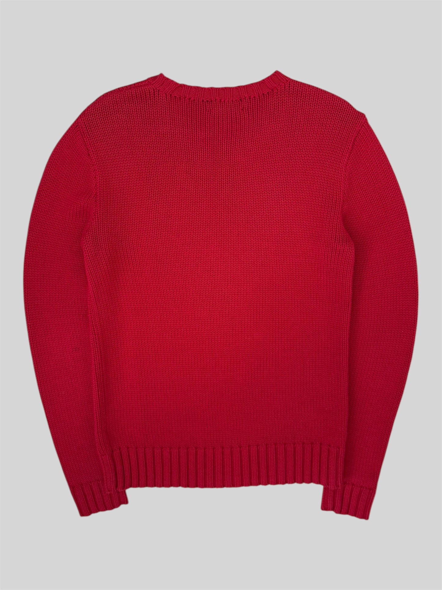 Authentic Polo Ralph Lauren USA Knitted Jumper Red Small £325RRP