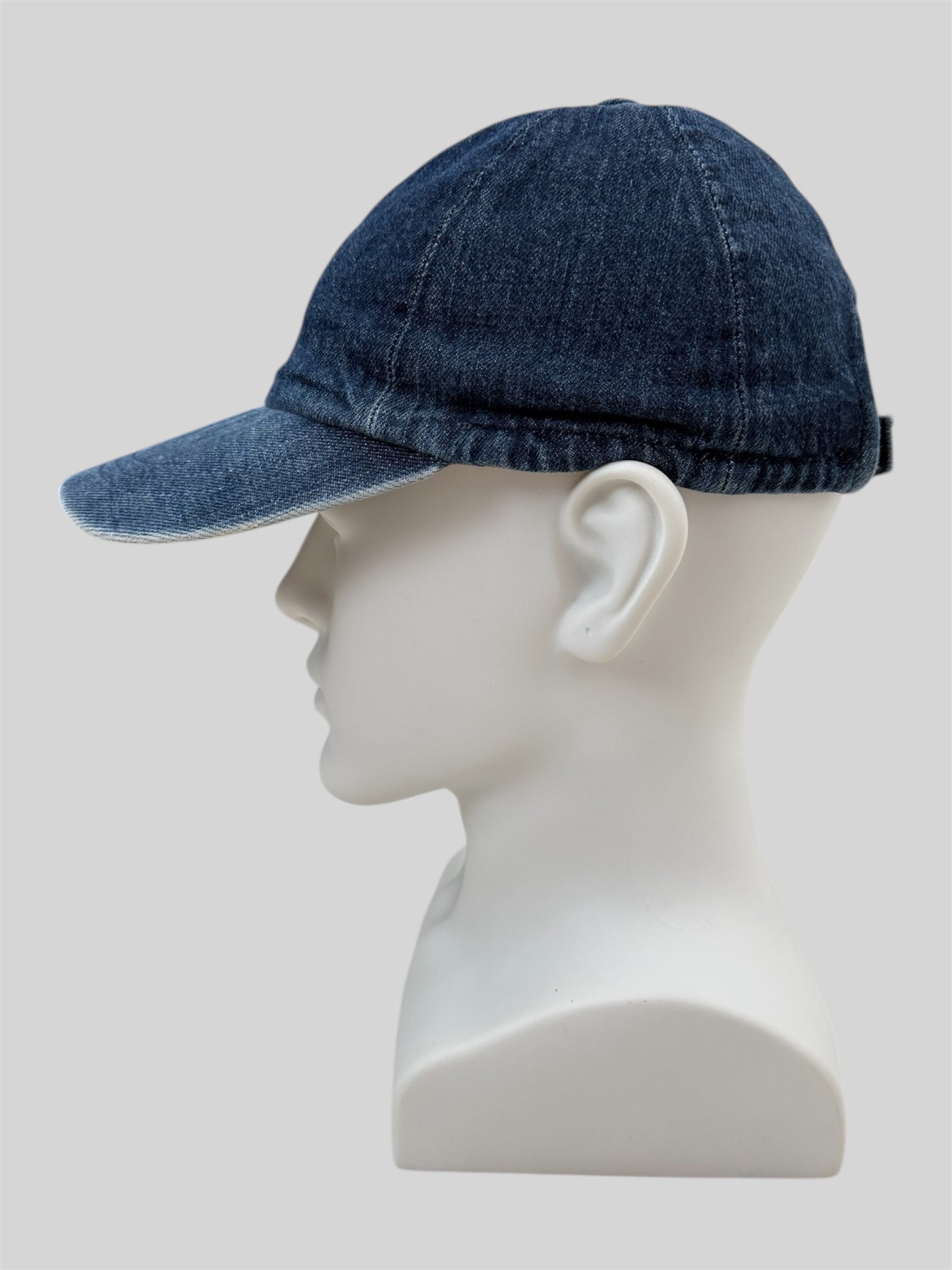 Vintage Burberry 2000s Nova Check Denim Adjustable Baseball Cap Blue One Size