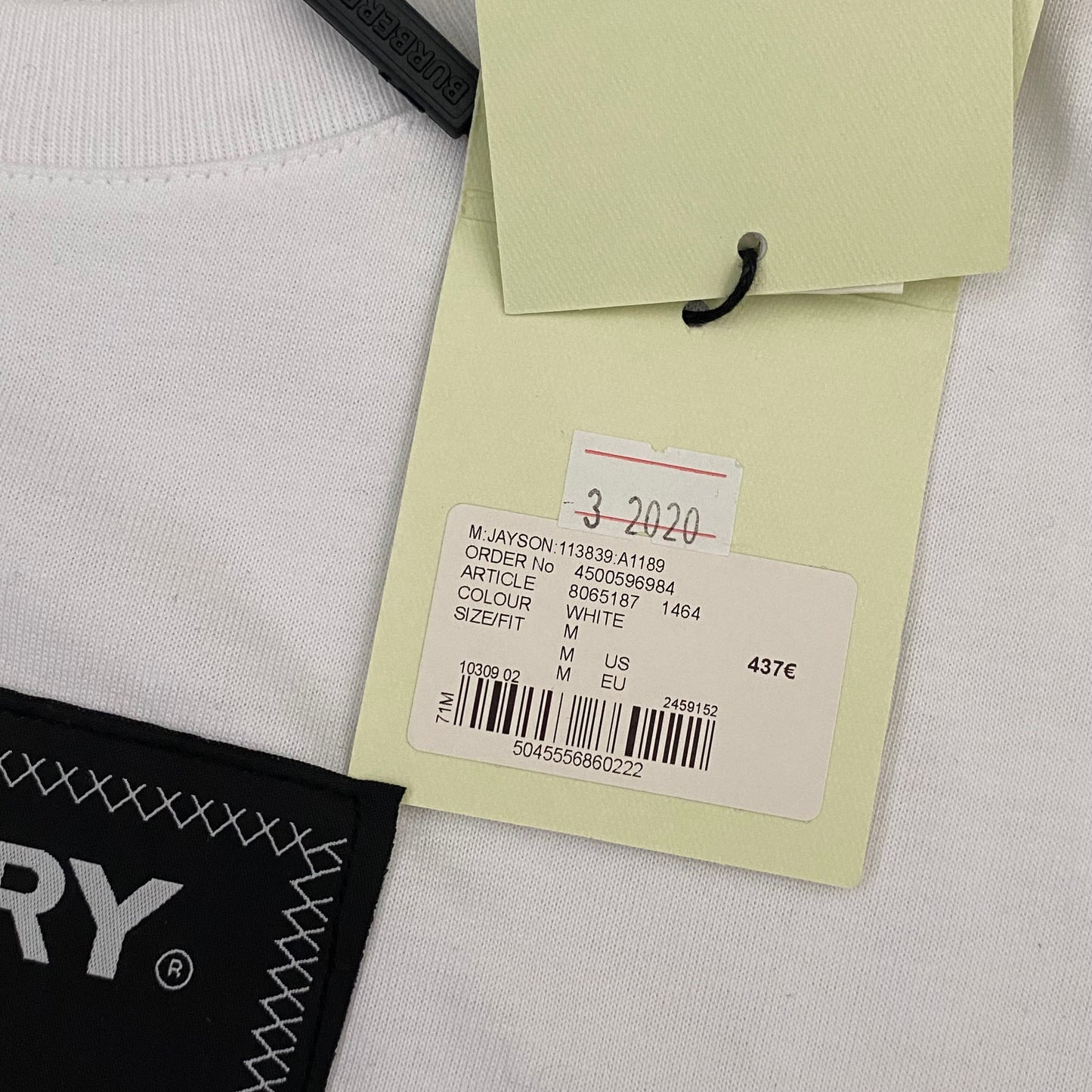 BNWT Burberry White Prorsum Label T-Shirt Medium £360RRP