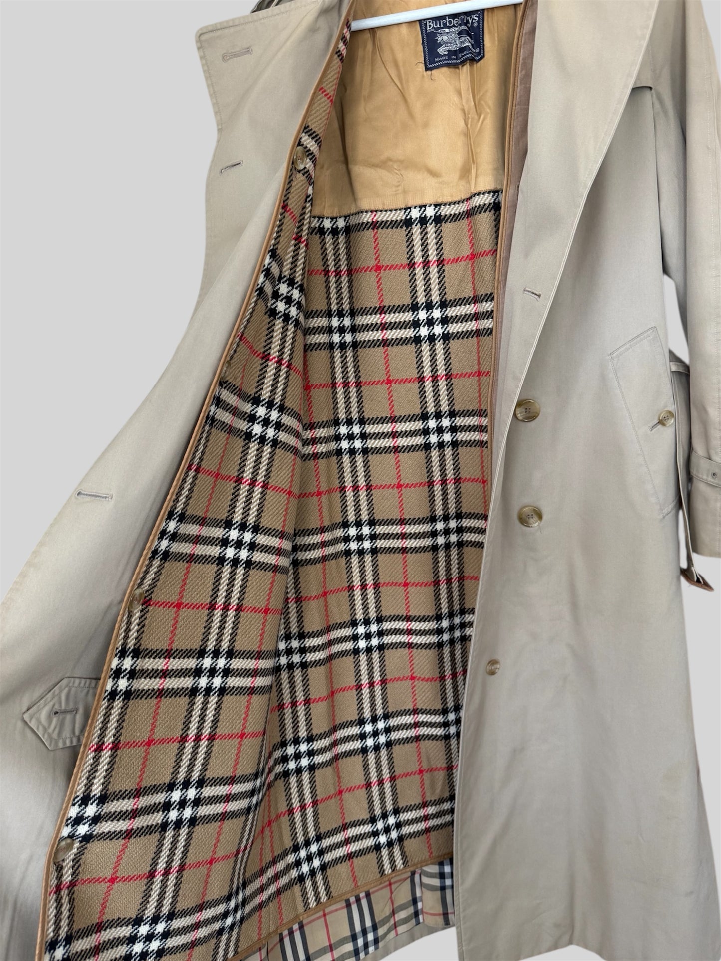 Rare Vintage Burberry Women’s Relaxed Fit Trench Coat & Inner Lining Size 8 Long