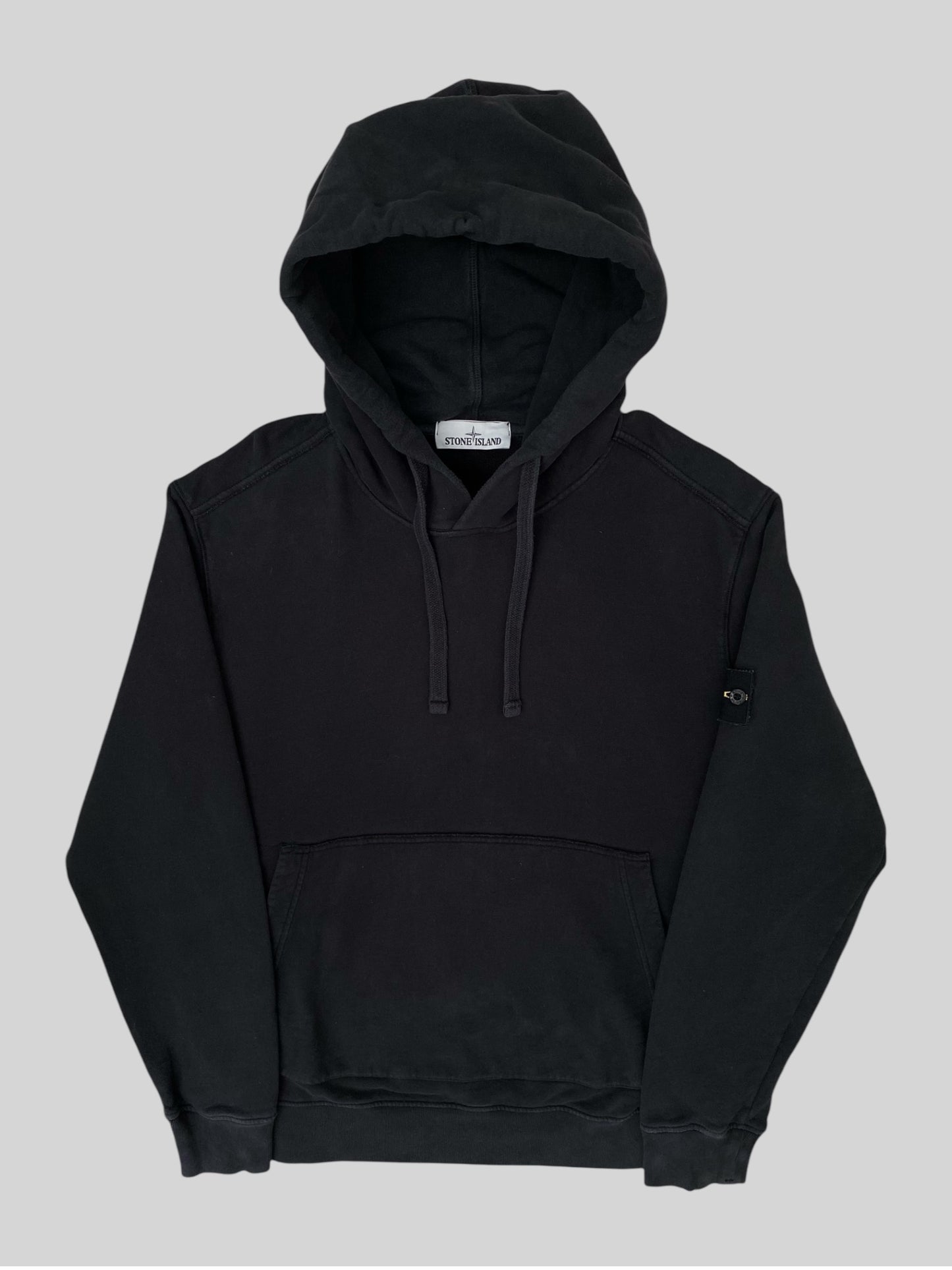 Authentic Stone Island 2017 Pullover Hoodie Black X-Large