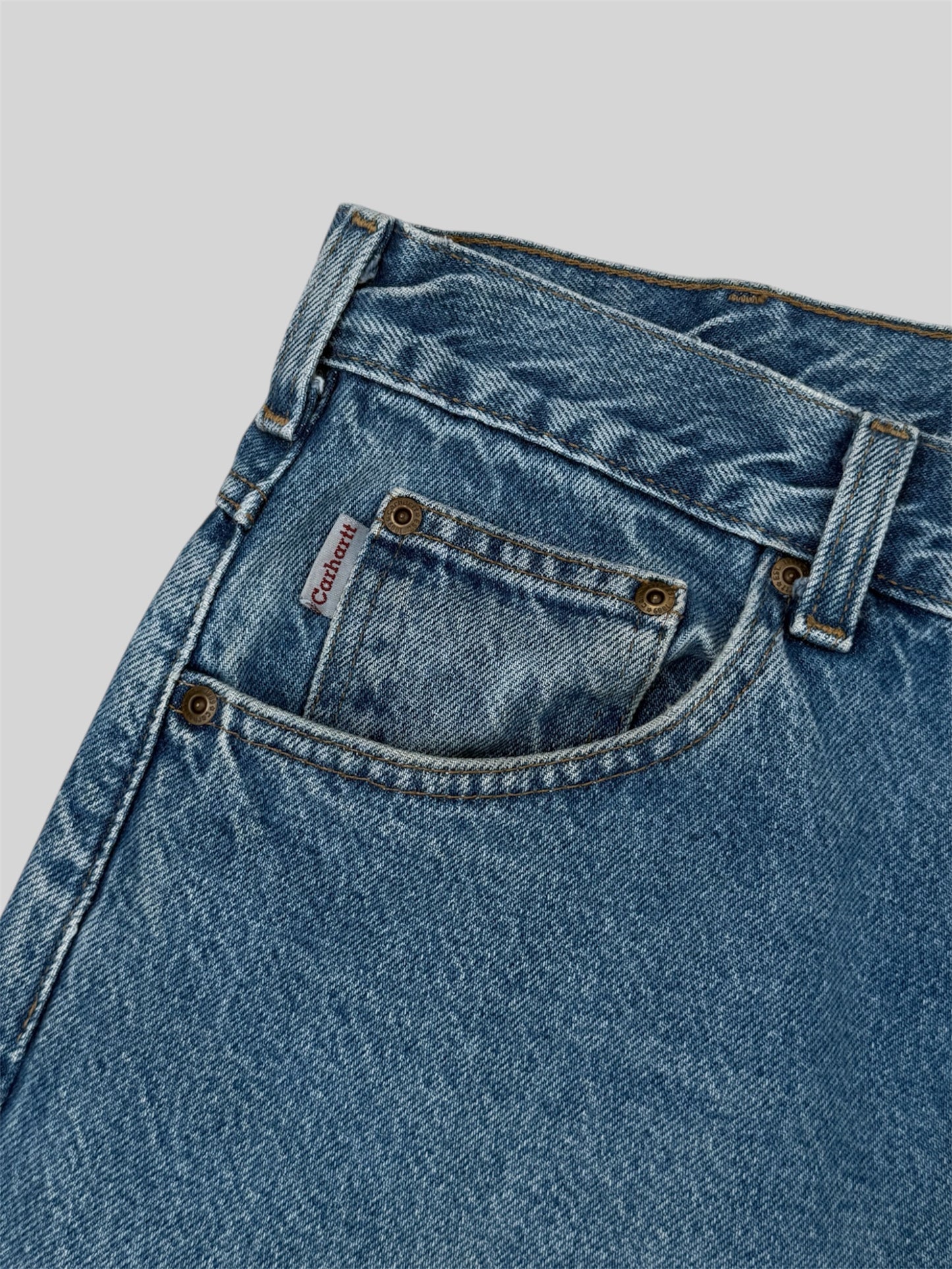 Vintage Carhartt Straight Fit Single Knee Carpenter Jeans Blue W32 L34