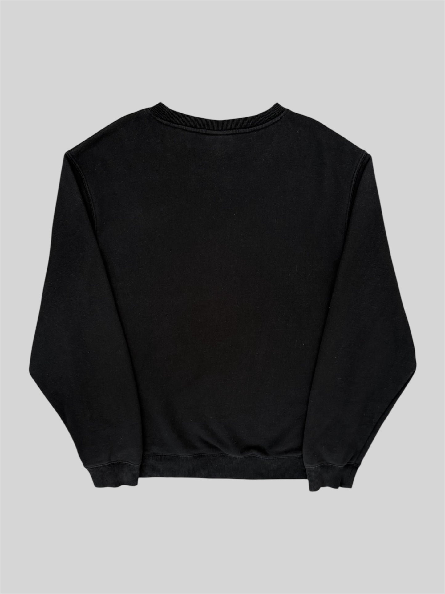 Modern Stussy Printed Spellout Globe Pullover Sweatshirt Black Medium