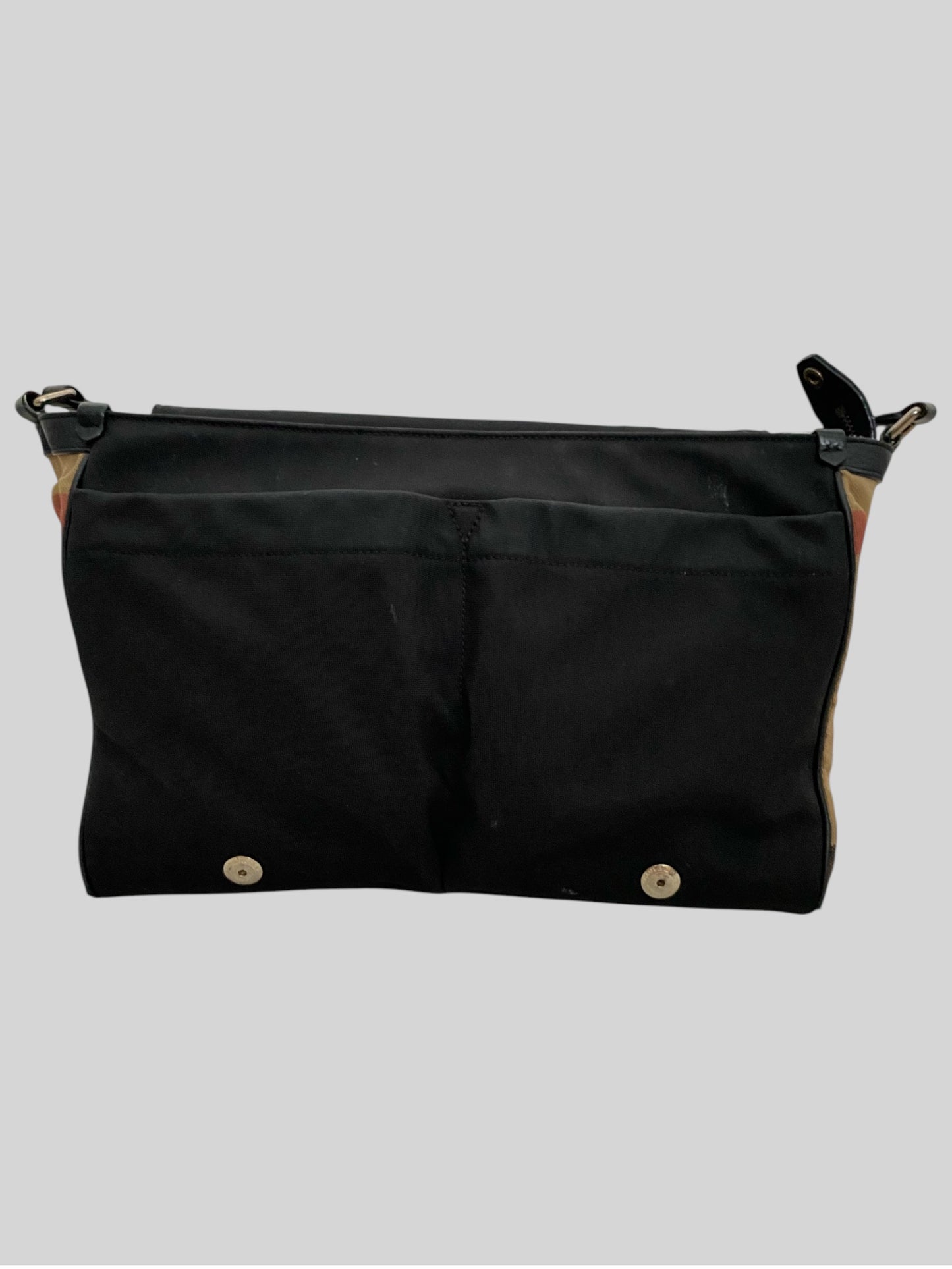 Burberry Nova Check Diaper Changing Messenger Bag Black
