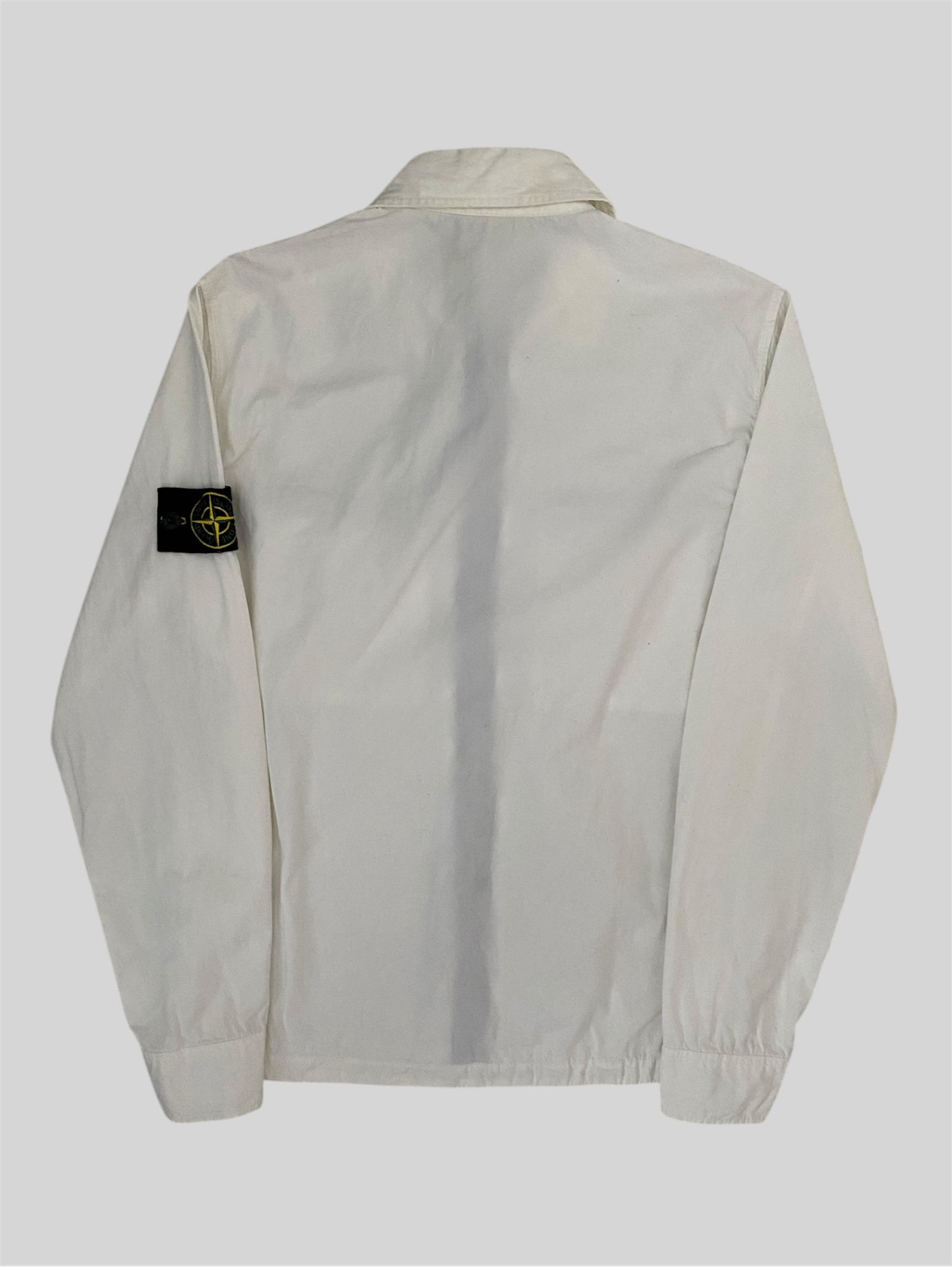 Authentic Stone Island 2018 Full Zip Overshirt Jacket White Small