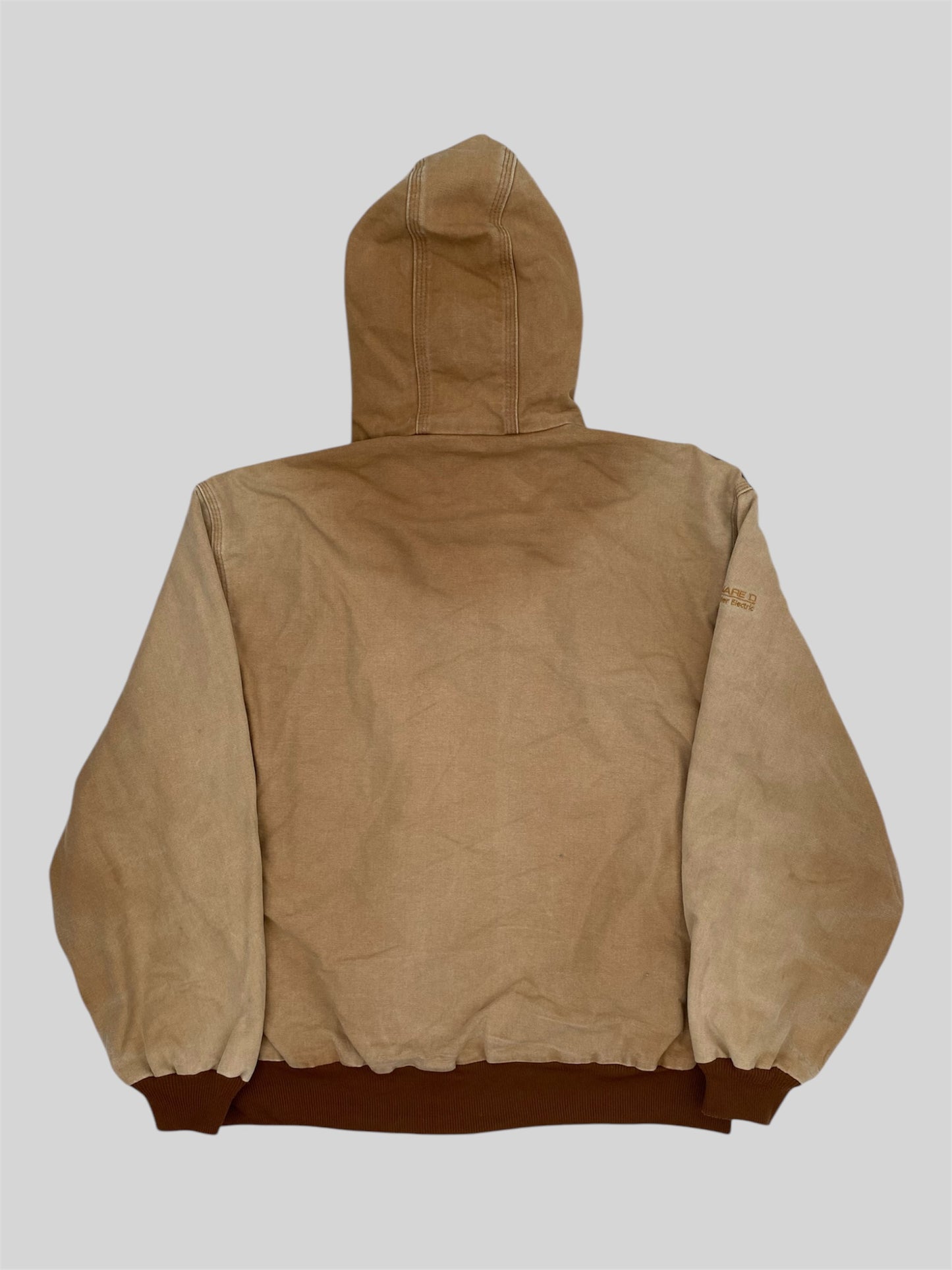 Vintage Carhartt Hooded Jacket J131 BRN Beige X-Large