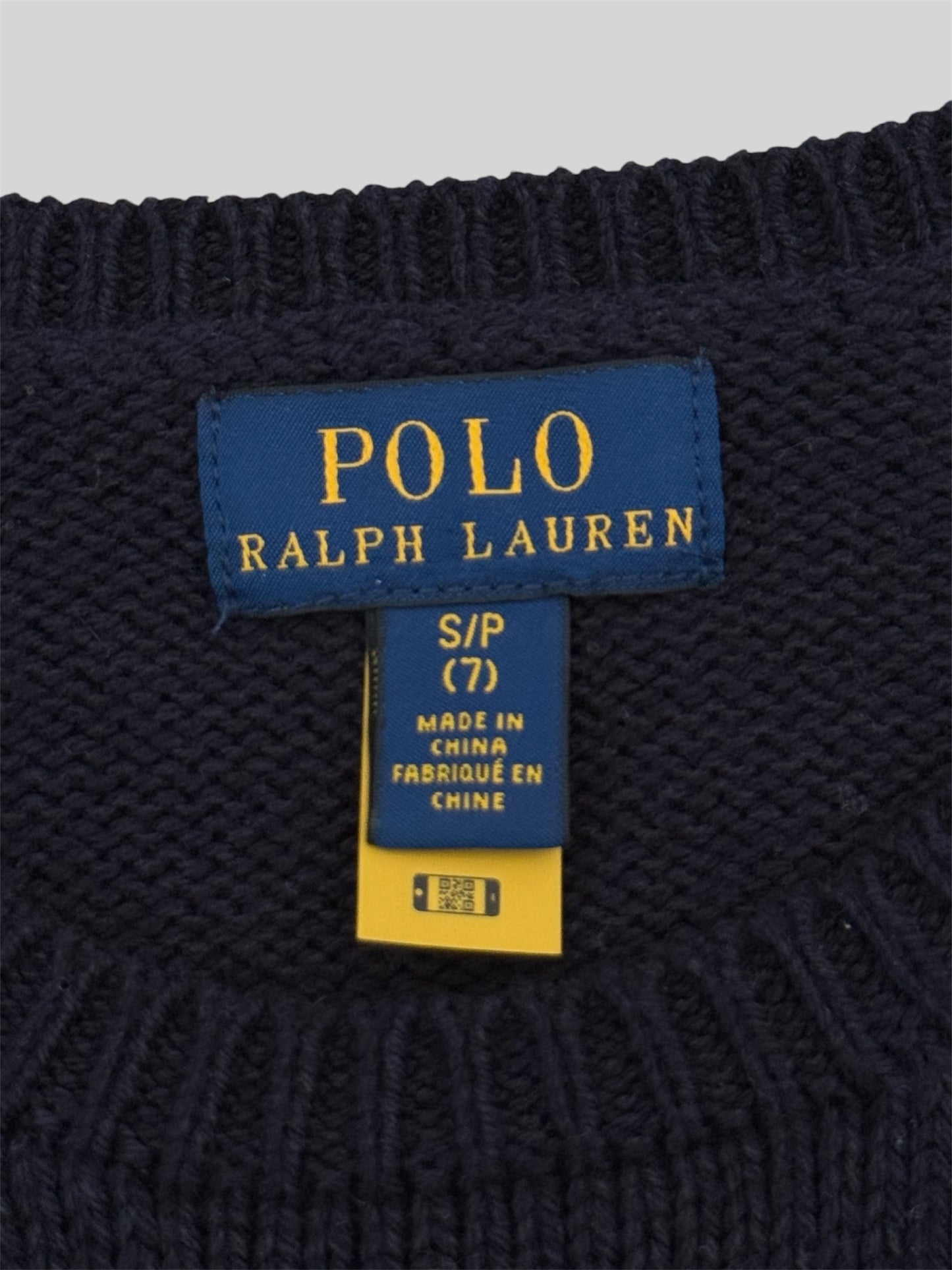 Authentic Polo Ralph Lauren Teddy Bear Knitted Pullover Jumper Navy S (7)